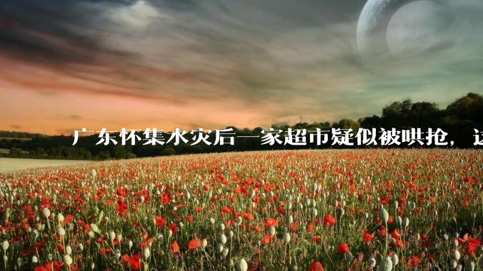 广东怀集水灾后一家超市疑似被哄抢，这种行为在灾难面前的道德和法律问题如何看待？
