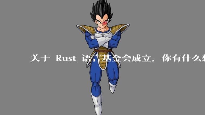 关于 Rust 语言基金会成立，你有什么想说的呢？